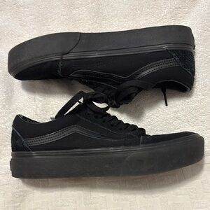 Vans Black Old Skool Sneakers Suede Canvas